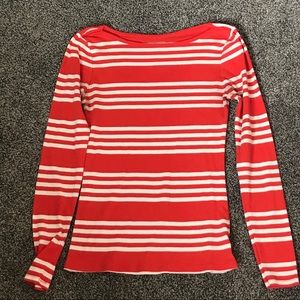Horizontal Stripe Long-Sleeved Tee